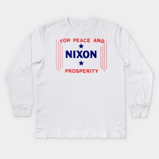 1972 Nixon for Peace and Prosperity Kids Long Sleeve T-Shirt